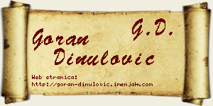 Goran Dinulović vizit kartica